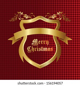 merry christmas golden shield art