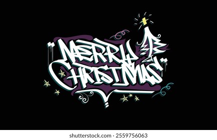 MERRY CHRISTMAS graffiti custom style design