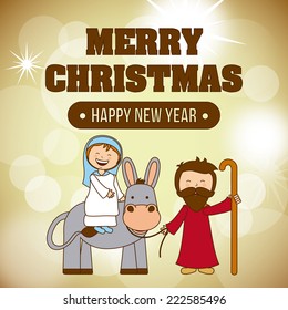 merry christmas graphic design , vector illustration