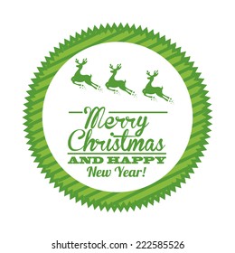 merry christmas graphic design , vector illustration