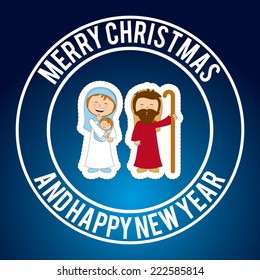 merry christmas graphic design , vector illustration