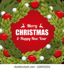 merry christmas graphic design , vector illustration