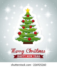 merry christmas graphic design , vector illustration