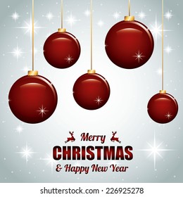 merry christmas graphic design , vector illustration