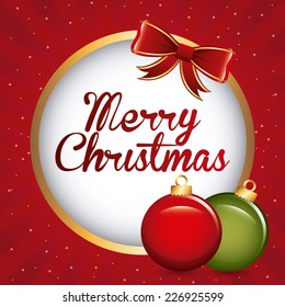 merry christmas graphic design , vector illustration