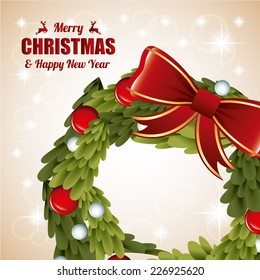 merry christmas graphic design , vector illustration