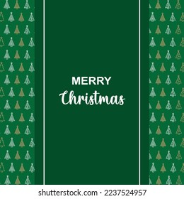 MERRY CHRISTMAS GREEN POSTCARD BACKGROUND