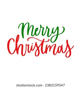 Merry christmas green and red design