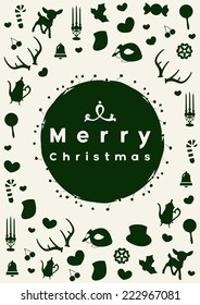 merry christmas green vintage background 