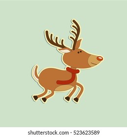 merry christmas greet. vector abstract xmas background. vector deer.