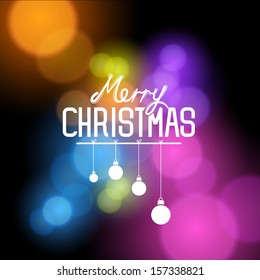 A merry christmas greeting background with christmas message. Vector Illustration.