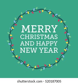 Merry christmas greeting background with christmas message.
