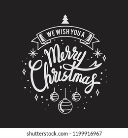 Merry Christmas greeting badge vector