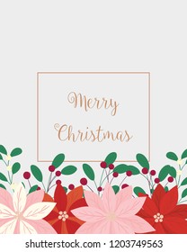 Merry Christmas greeting card.