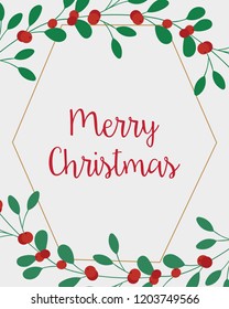 Merry Christmas greeting card.