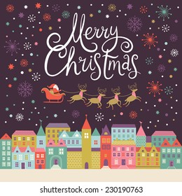 Merry Christmas greeting card  
