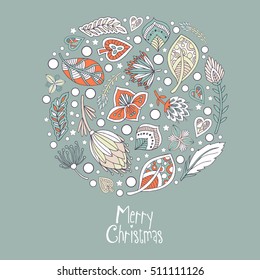 Merry Christmas greeting card.