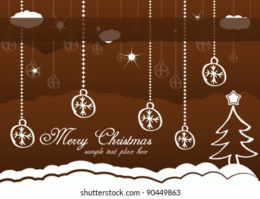 Merry Christmas greeting card