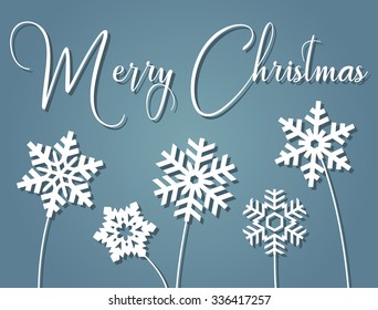 Merry Christmas Greeting Card Applique