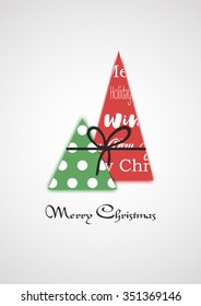 Merry Christmas Greeting Card Applique