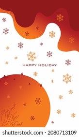 merry Christmas greeting card and background vector design illustration.