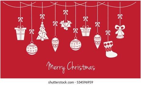 Merry Christmas greeting card or background. vector illustration.