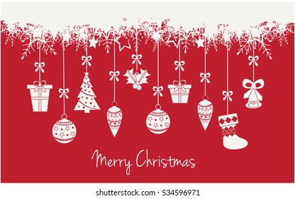 Merry Christmas greeting card or background. vector illustration.