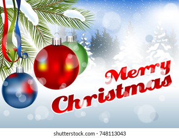 Merry Christmas greeting card background