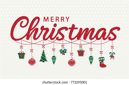 Merry Christmas greeting card or background. vector illustration.