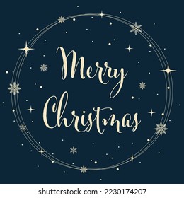 Merry Christmas greeting card, banner or poster.