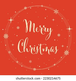 Merry Christmas greeting card, banner or poster.