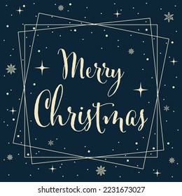 Merry Christmas greeting card, banner or poster.