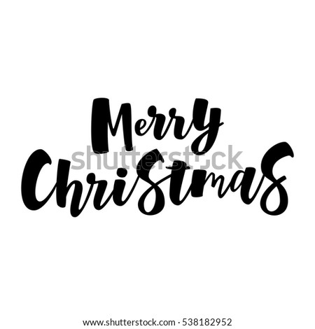 Merry Christmas Greeting Card Black White Stock Vector (Royalty Free) 538182952 - Shutterstock