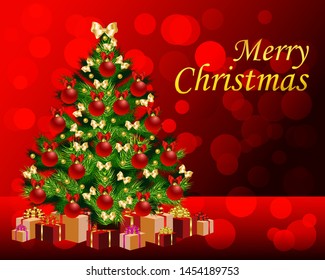 Merry Christmas greeting card decor