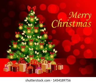 Merry Christmas greeting card decor