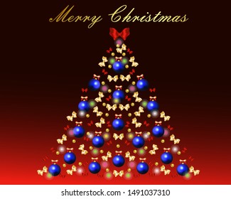 Merry Christmas greeting card decor