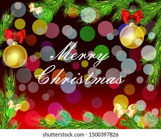 Merry Christmas greeting card decor
