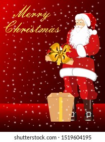 Merry Christmas greeting card decor