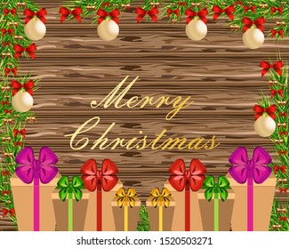 Merry Christmas greeting card decor
