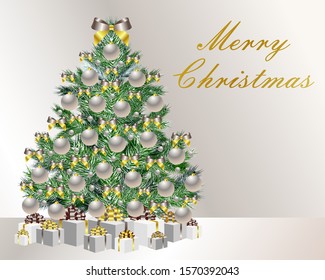 Merry Christmas greeting card decor