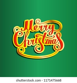 Merry Christmas greeting card design template layout. Vector illustration.