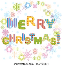 Merry Christmas greeting card design.