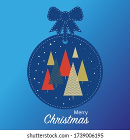 Merry Christmas Greeting Card Design