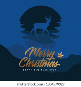 Merry Christmas greeting card design