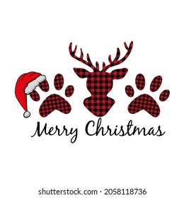 Merry Christmas greeting card design Vector isolated illustration