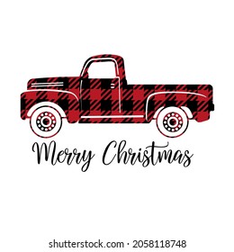 Merry Christmas greeting card design Vector isolated illustration