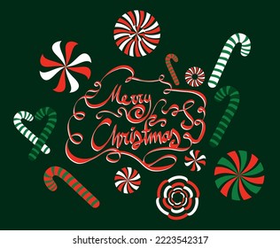 Merry Christmas, greeting card design