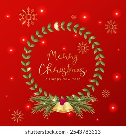 Merry christmas greeting card design