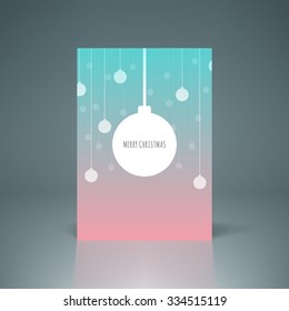 Merry Christmas greeting card design  vector stock eps10 illustration