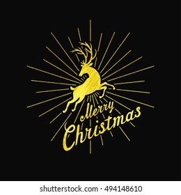 Merry Christmas  Greeting card design. Vector illustration EPS 10